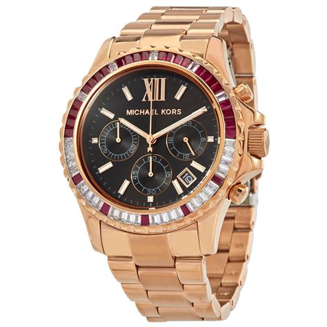 michael kors everest chronograph watch black